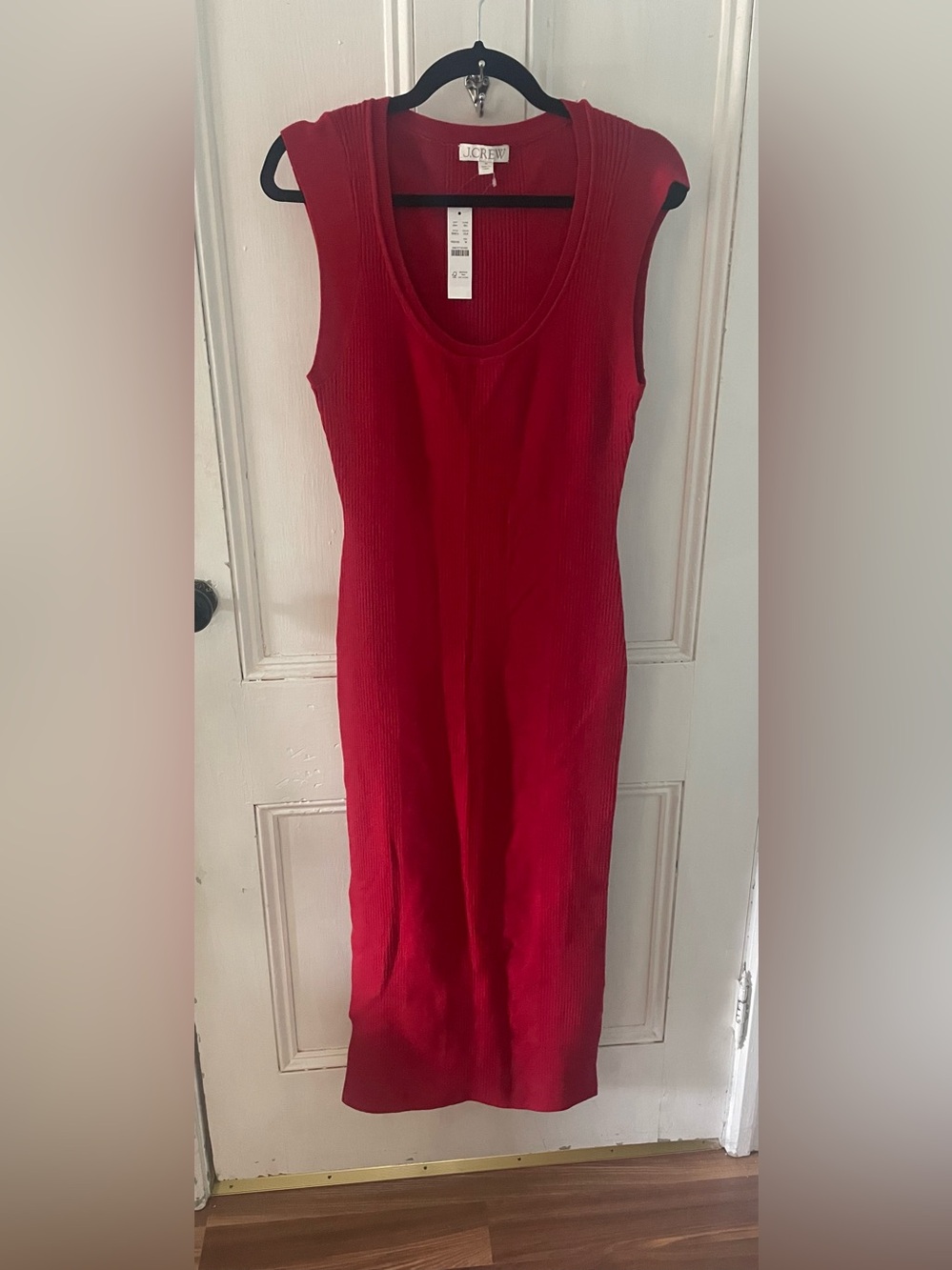 J Crew NEW Sleeveless Ribbed Sweater-dress Red Size Medium